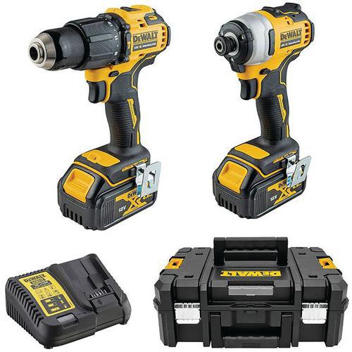 Kit 2 utensili XR 18V 3Ah ioni di litio - Trapano avvitatore - Dewalt