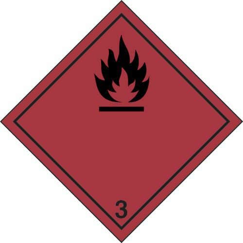 Pericolo della classe 3 (Liquidi infiammabili) - simbolo nero