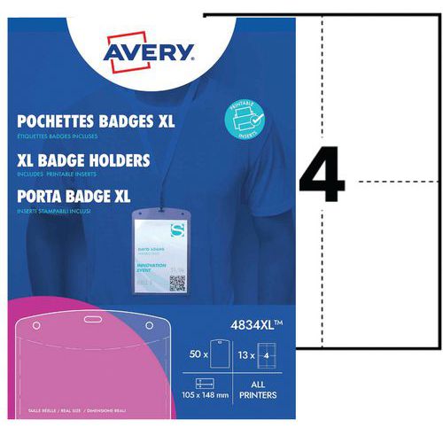 Custodie porta badge A6 con fogli