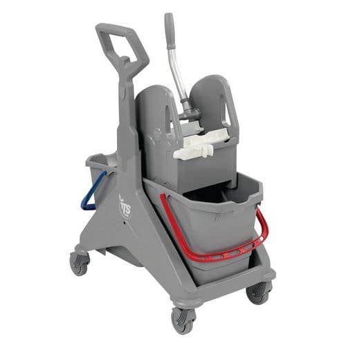 Carrello per pulizie Nickita con manico 2x15L - TTS