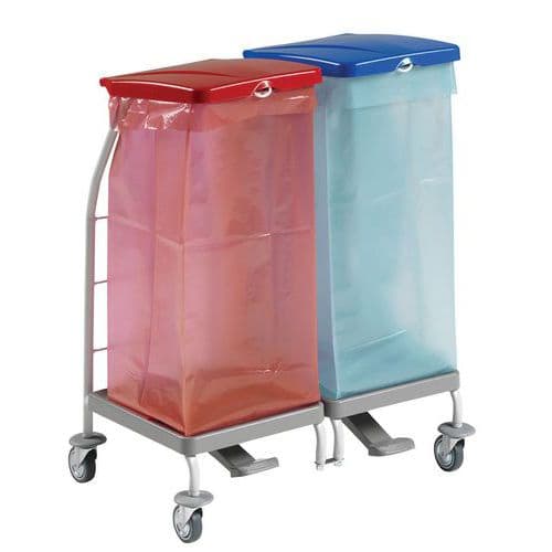 Supporto per sacco con pedale e coperchi - 2x70L, 3x70L e 4x70L - TTS