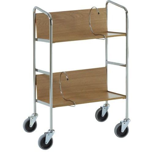 Carrello porta-raccoglitori - 2 ripiani - Portata 75 kg