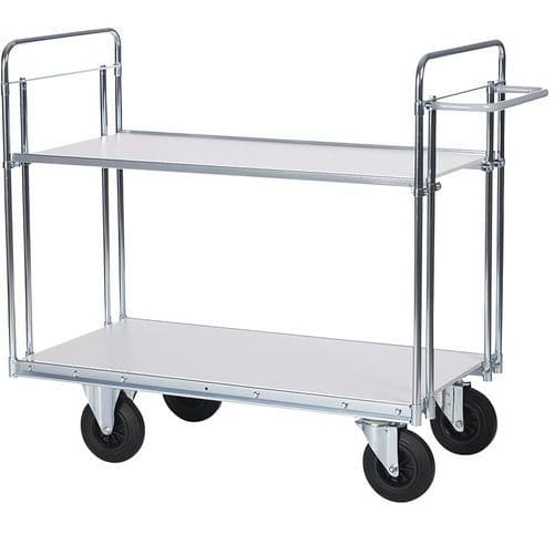 Carrello per carichi pesanti - 2 ripiani - Portata 500 kg