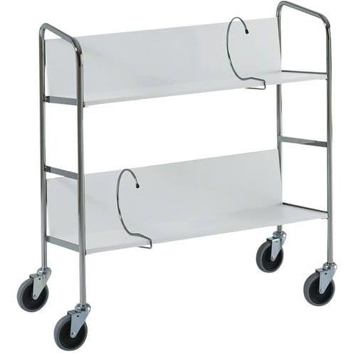 Carrello porta-raccoglitori - 2 ripiani - Portata 75 kg