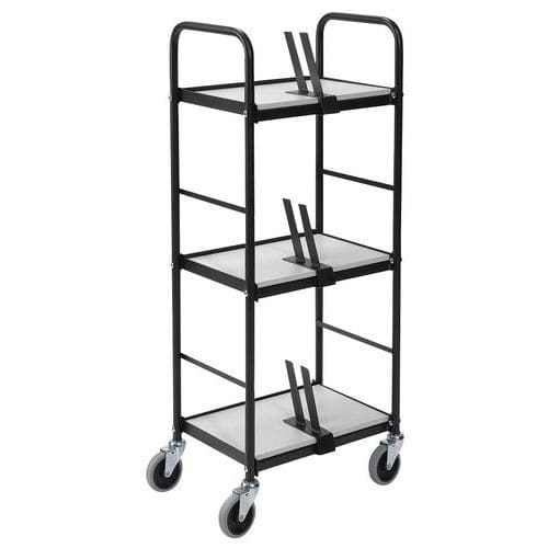 Carrello porta-raccoglitori - 3 ripiani - Portata 100 kg