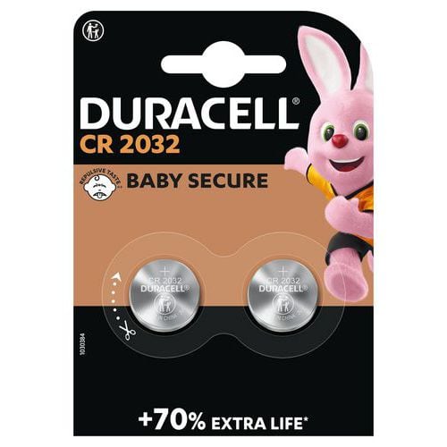 Pila a bottone al litio CR2032 - Confezione da 2 - Duracell