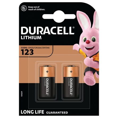 Pila al litio CR123 - Confezione da 2 - Duracell