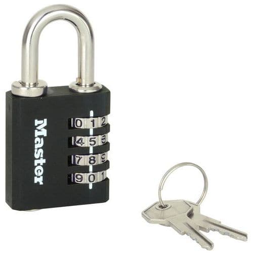 Lucchetti con combinazione e chiave di sicurezza 7641EURDBLK - Master Lock