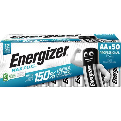 Pila alcalina Max Plus AA - 50 unità - Energizer