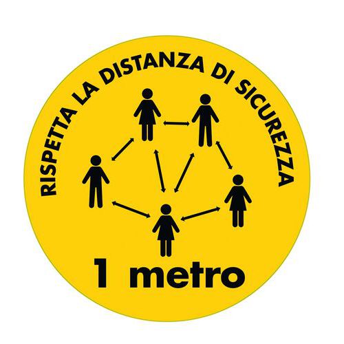 Disco antiscivolo - Rispetta la distanza di sicurezza