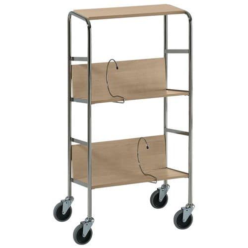 Carrello porta-raccoglitori - 2 ripiani - Portata 75 kg