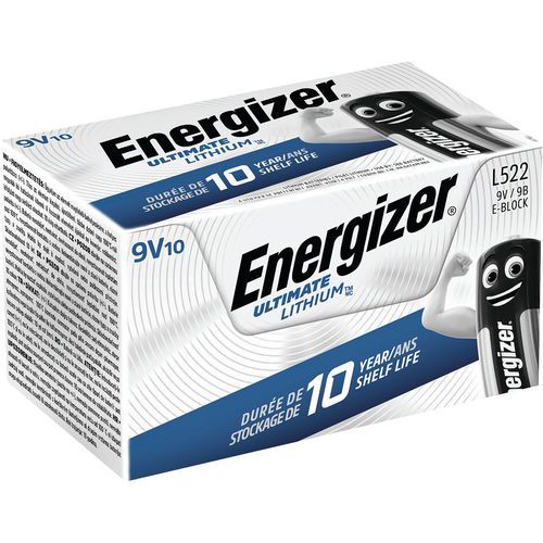 Pila Ultimate Lithium - 9 V - Lotto da 10 - Energizer