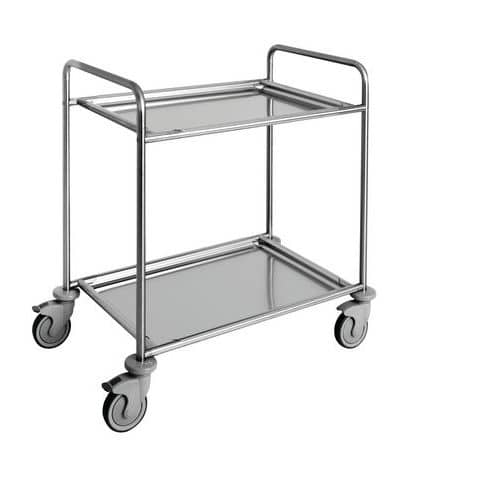 Carrello in acciaio inox AISI 304 con ripiani rimovibili - Portata 120 kg