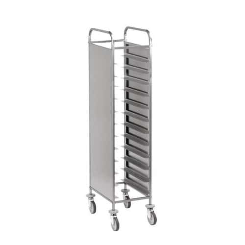 Carrello Inox AISI 304 portavassoi GN - EN - 2 lati