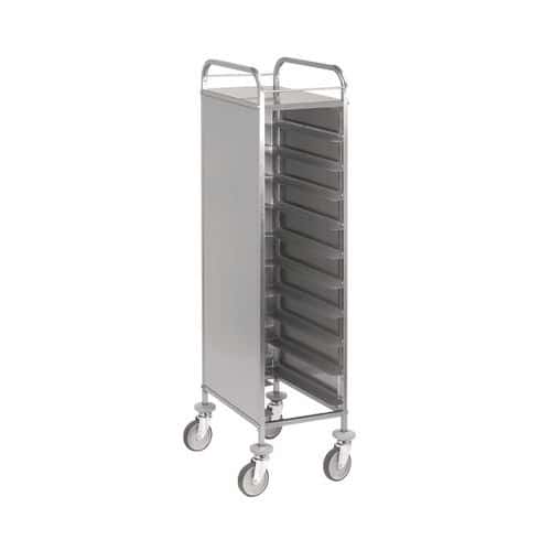 Carrello Inox AISI 304 portavassoi GN - EN - 3 lati