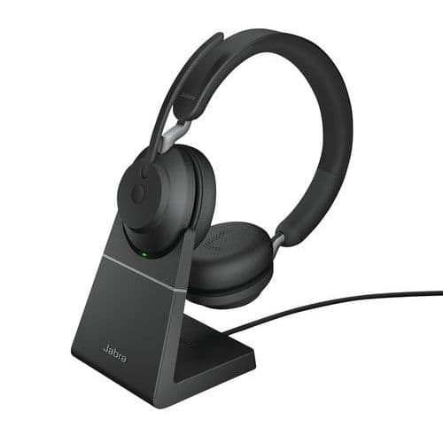 Cuffia con microfono con filo Evolve2 65 UC Duo USB-C Link 380c +base - Jabra