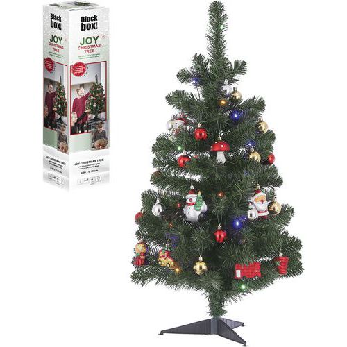 Albero di Natale Joy verde led multicolore e 26 decorazioni