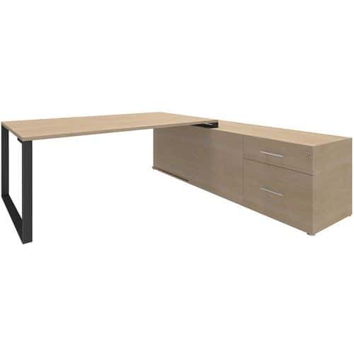 Scrivania L180xP100 cm su console destra 200x60 cm