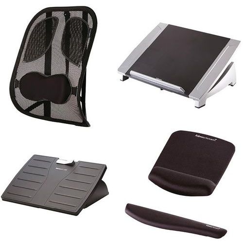 Kit telelavoro ergonomico Confort + poggiapolsi in omaggio! - Fellowes