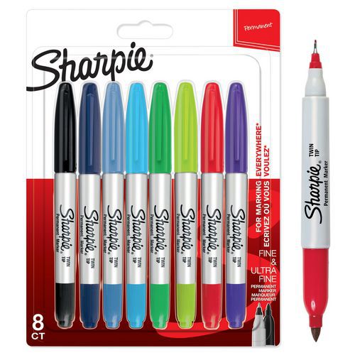 Pennarello indelebile Sharpie Twin Tip 2 dimensioni di punte - Sharpie