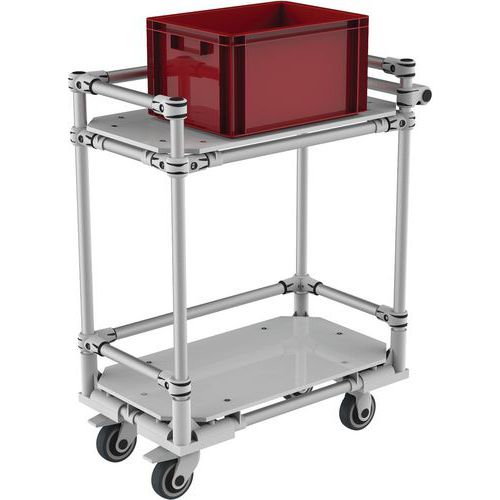 Carrello in alluminio per contenitori con bordi - 350 kg - Trilogiq