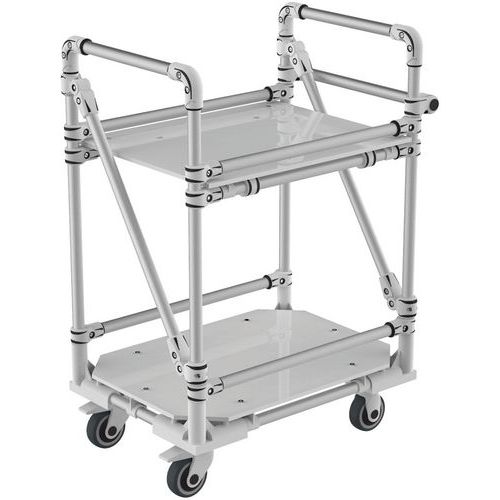 Carrello in alluminio modulare con finecorsa - 350 kg - Trilogiq