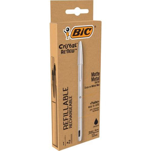 Penna a sfera Cristal Renew con 2 ricariche - Bic