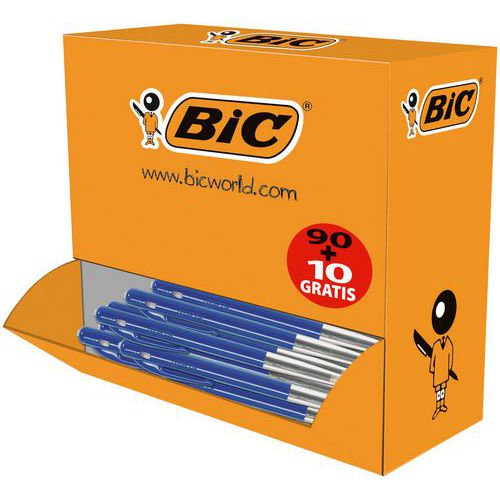 Penna a sfera a scatto M10 - Confezione da 90 + 10 omaggio - Bic