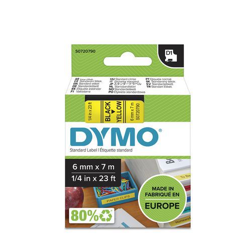 Confezione di nastro Dymo D1 - Larghezza 6 mm