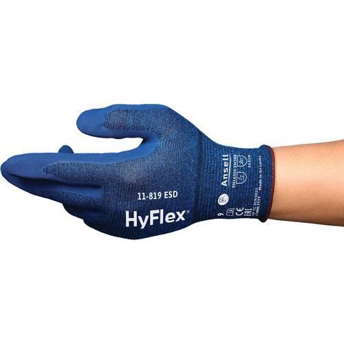 Guanti da movimentazione ergonomici HyFlex®11-819 ESD - Ansell