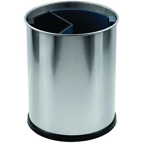 Pattumiera per raccolta differenziata inox 13L-2 contenitori interni 6,6L/3,3L - Probbax