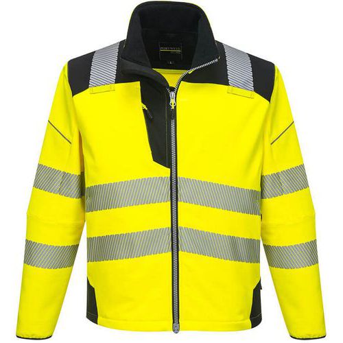 Giacca Softshell ad alta visibilità PW3 giallo/nero - Portwest