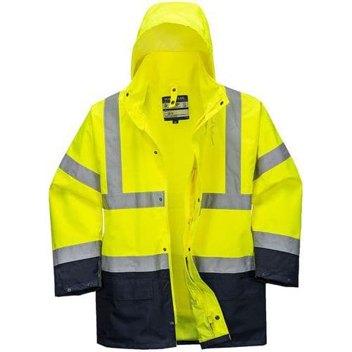 Parka Essential 5- in-1 bicolore giallo/navy - Portwest