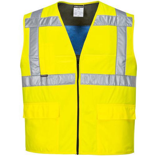 Gilet reversibile rinfrescante ad alta visibilità giallo - Portwest