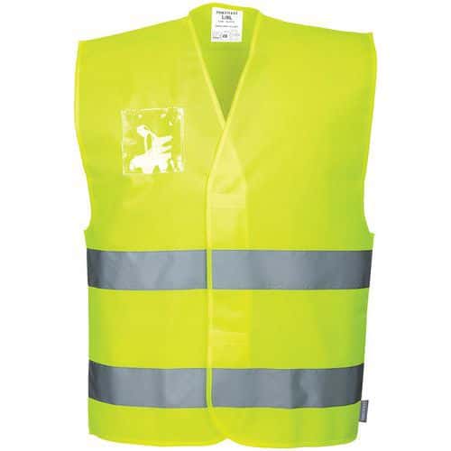 Gilet ad alta visibilità con portabadge giallo - Portwest