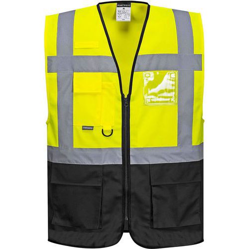 Gilet executive varsavia nero giallo - Portwest