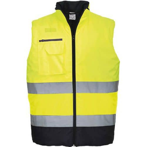 Gilet imbottito scaldacorpo ad alta visibilità giallo/blu navy - Portwest