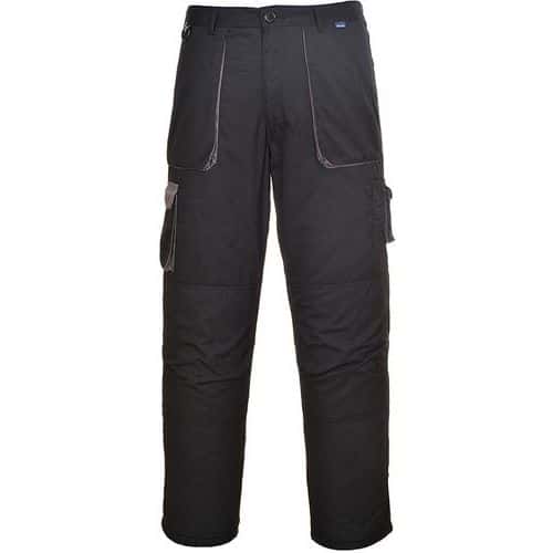 Pantalone bicolore portwest texo foderato nero - Portwest