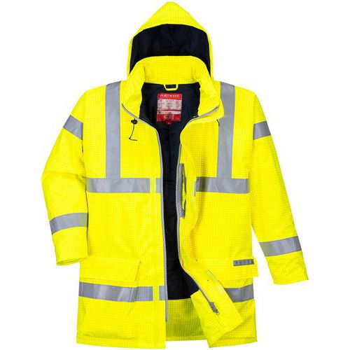 Parka antipioggia Bizflame multirischio giallo- Portwest