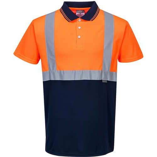 Polo bicolore arancione/blu navy - Portwest