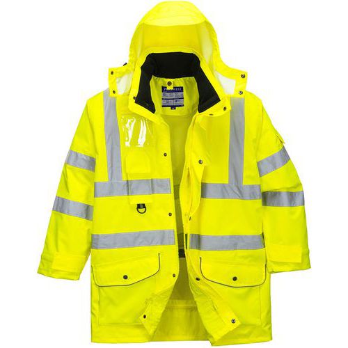 Parka 7-in-1 ad alta visibilità giallo - Portwest