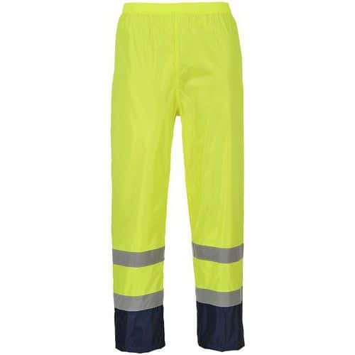 Pantaloni da pioggia ad alta visibilità giallo/blu navy - Portwest