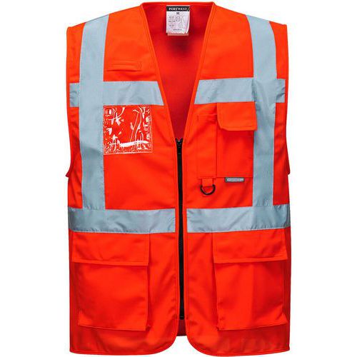 Gilet executive berlino rosso - Portwest