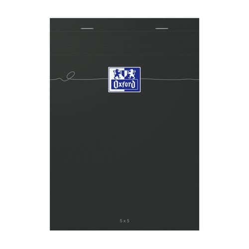 Blocco Smart nero con punti metallici 160 pagine Q5/5 - 14,8x21cm - Oxford