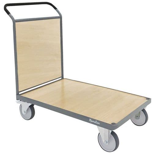 Carrello con sponda fissa in legno - Portata da 400 a 500 kg - Manutan Expert