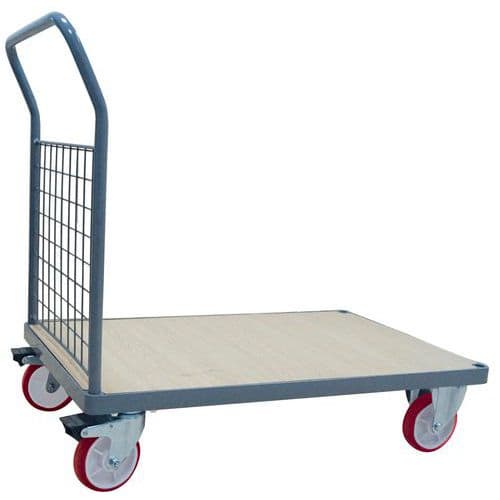 Carrello con sponda fissa a griglia - Portata da 400 a 500 kg - Manutan Expert