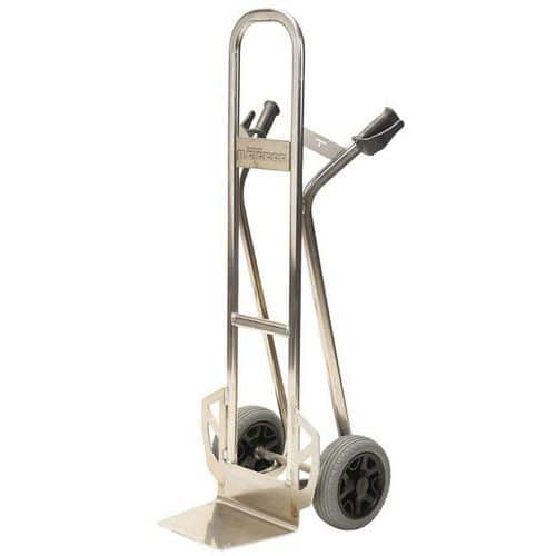 Carrello in alluminio - Ruote antiforatura - Portata 350 kg