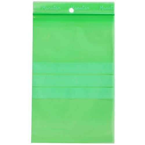 Sacchetti zip mat ricicl - Verde trasparente 50 µm - Manutan Expert