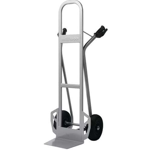 Carrello in acciaio - Ruote pneumatiche - Portata 350 kg