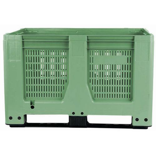 Cassa-pallet piena 3 pattini verde - Schoeller Allibert